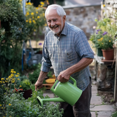 Smiling American Old Man