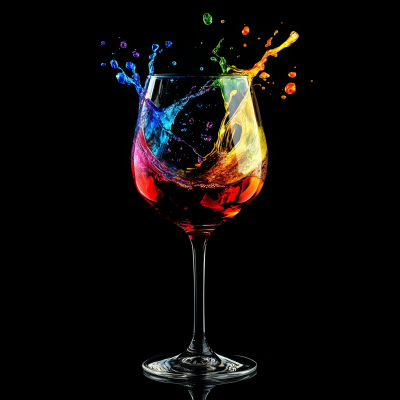 Dramatic Wine Glass