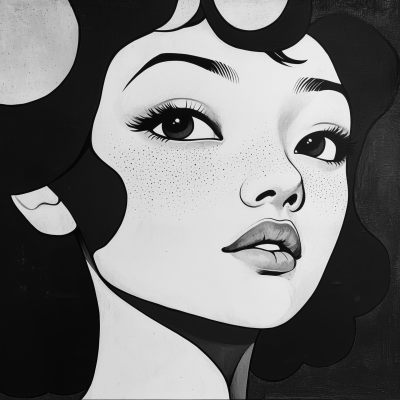 Dreamy Headshot in Pop Art Style
