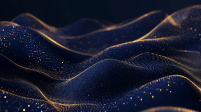 Golden Particles on Dark Blue