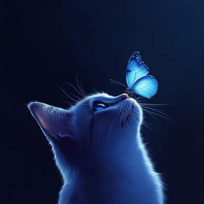 Cat and Butterfly