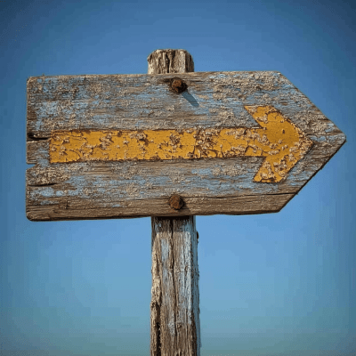 Old Wooden Arrow Sign
