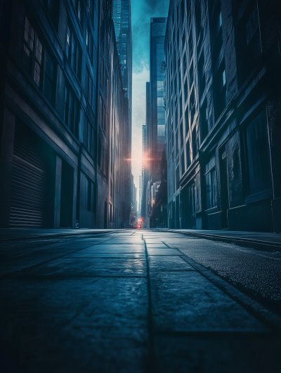 Futuristic New York Alley