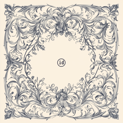 Ornate Baroque Frame Drawing