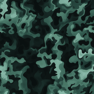 Abstract Dark Green Camouflage Pattern