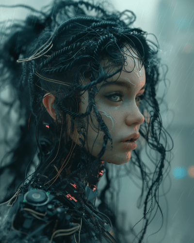 Dark Cyberpunk Woman