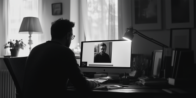 Man on Video Call