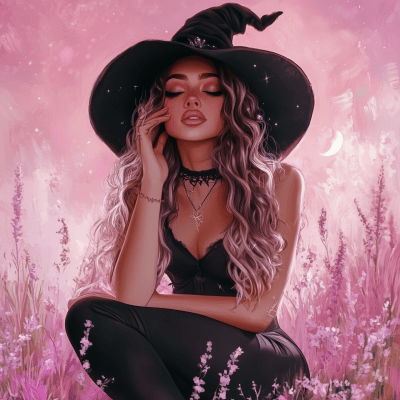 Dreamy Witch Illustration