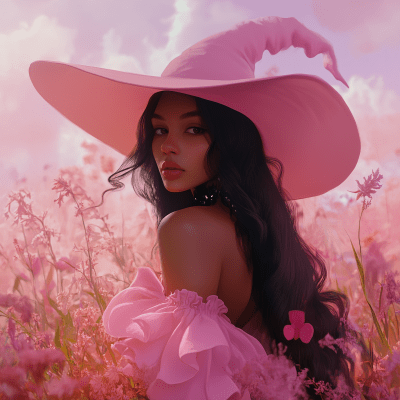 Dreamy Pink Witch