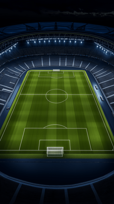 Empty Soccer Pitch at Night