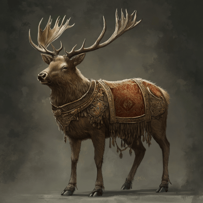 Elk in Barding