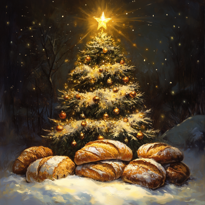 Christmas Bread Tree