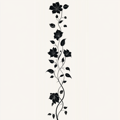 Vertical Floral Decals