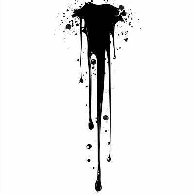 Vertical Paint Spill Decal