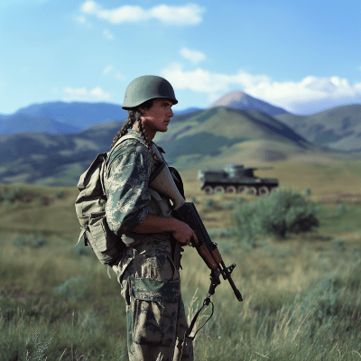 Soldier Training in Hills