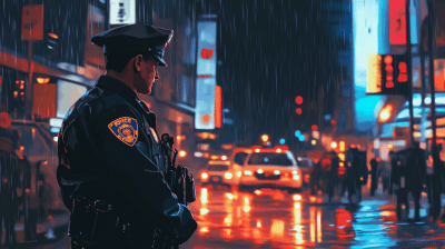 Police Officer in Street