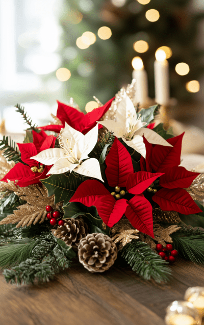 Christmas Flower Centerpiece