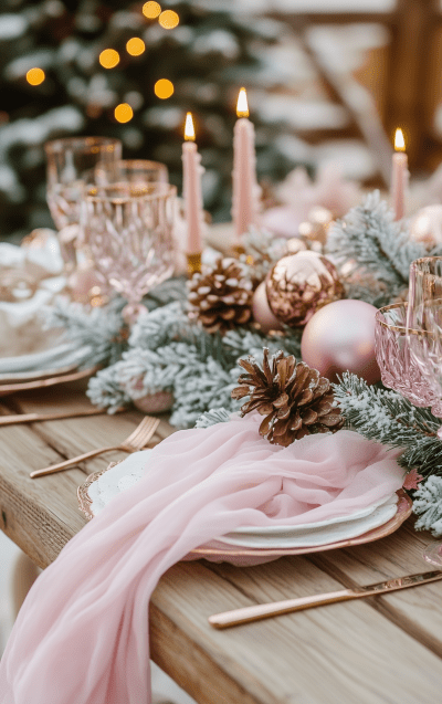 Rustic Pink Christmas Party