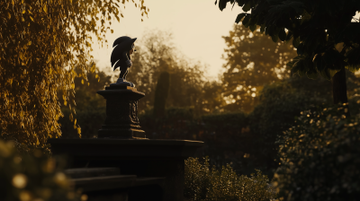 Sonic Statue in Garden