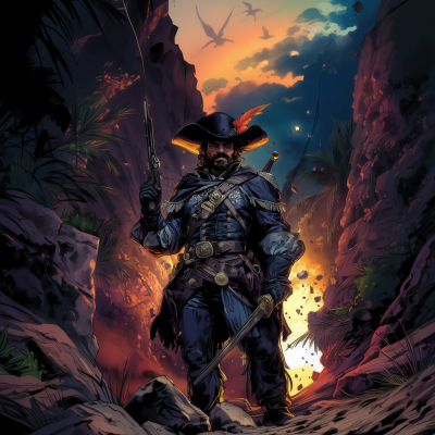 Conquistador in Comic Style