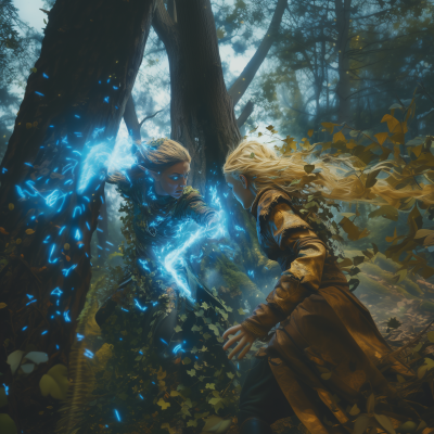 Wizard vs Dryad Battle