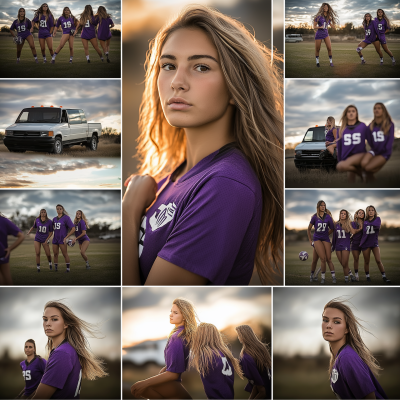 Vibrant College Athlete Portraits
