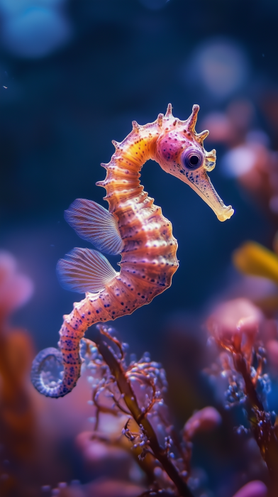 Seahorse in Coral