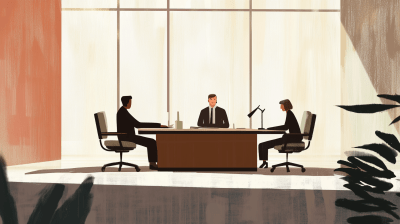 Minimalist Office Meeting