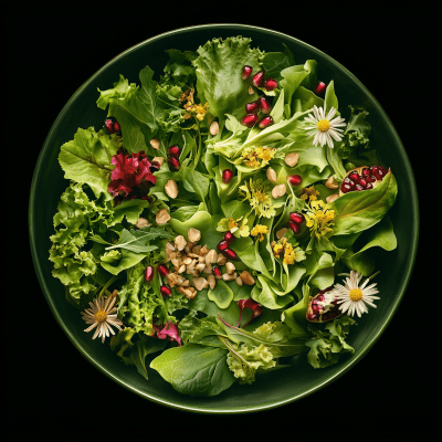 Fresh Leafy Salad Bowl
