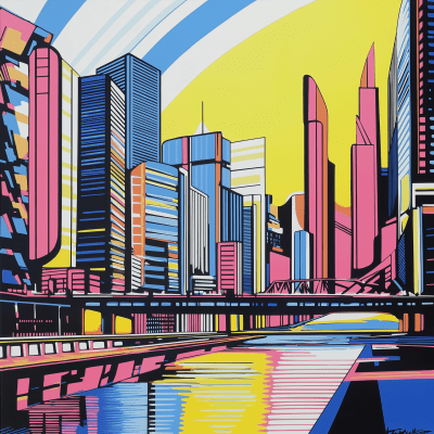 Futuristic Skyline Artwork