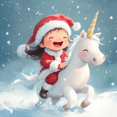 Joyful Christmas Unicorn Ride