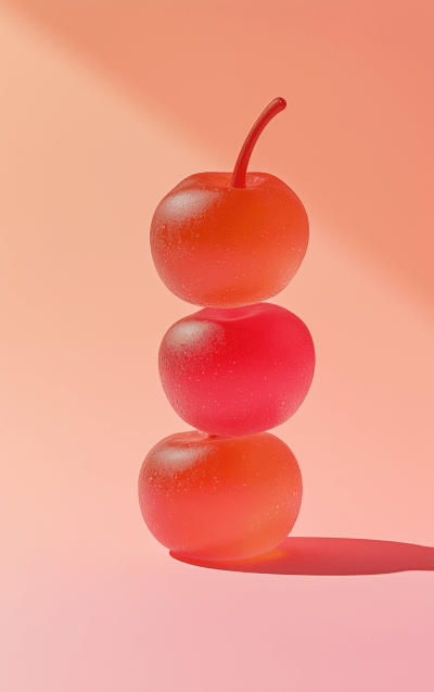 Stacked Cherry Gummies