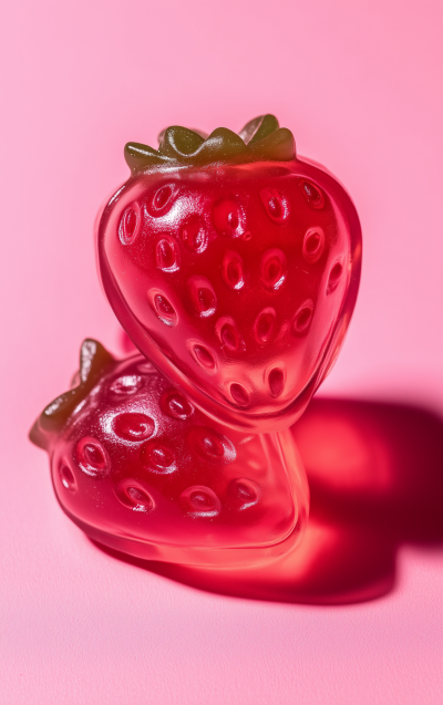 Stacked Strawberry Gummies