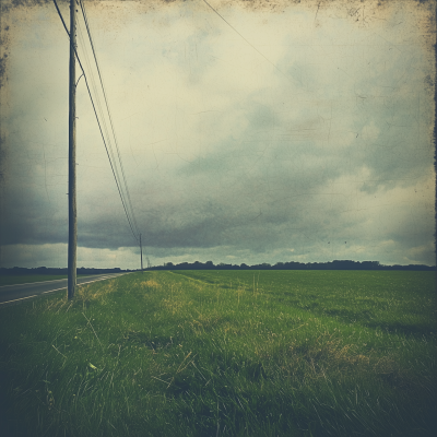 Cloudy Lawn Landscape