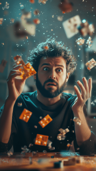 Spanish Man Solving Puzzle