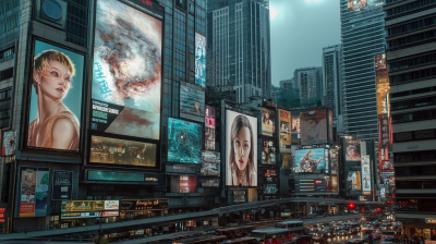Bangkok Cyberpunk Skyline
