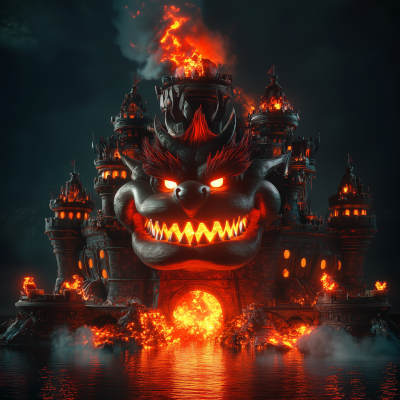 Bowser’s Castle at Night