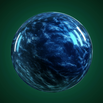 Deep Blue Hydrogen Sphere