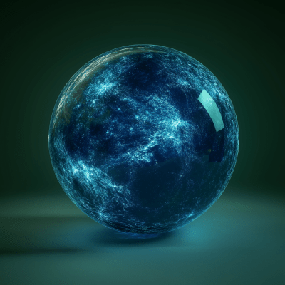 Deep Blue Hydrogen Sphere
