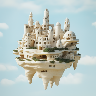 Futuristic City Made of Clay