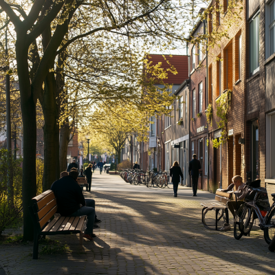 Peaceful Spring Streets of Kiel