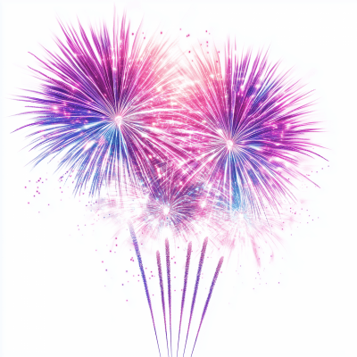 Holographic Magenta Fireworks
