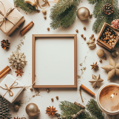 Christmas Flatlay Arrangement