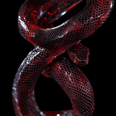 Intricate Intertwined Snake Skin