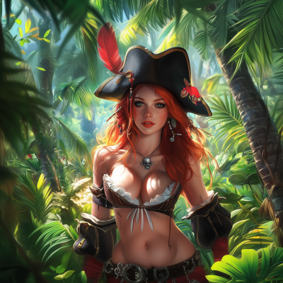 Redhead Pirate Captain