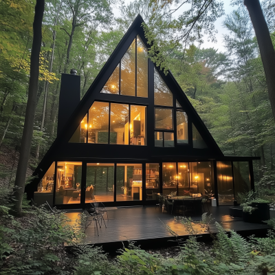 Framed House in the Woods