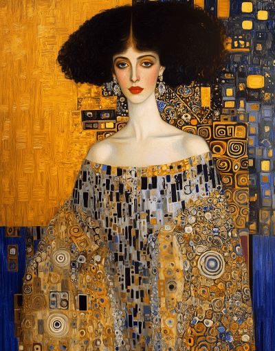 Opulent Woman in Klimt’s Style