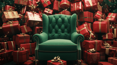 Plush Chair on Presents