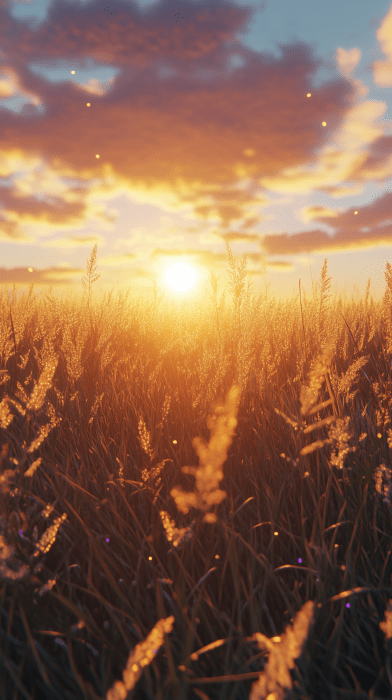 Sunset over Grassland