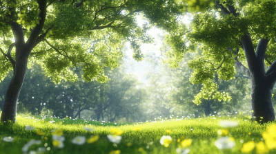 Close-Up Forest Scene
